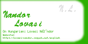 nandor lovasi business card